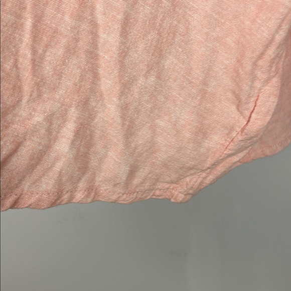 Cynthia Rowley Lagenlook Linen Long Sleeve V Neck Button Front Top 3X Soft Pink - Picture 12 of 14
